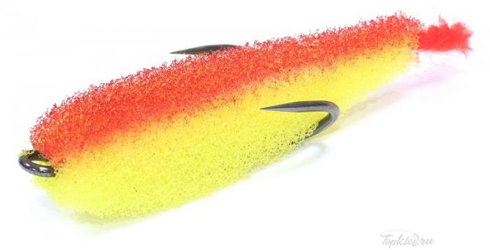Рыбка поролоновая LeX Zander Fish открытый двойник 5,5 см цвет YRB