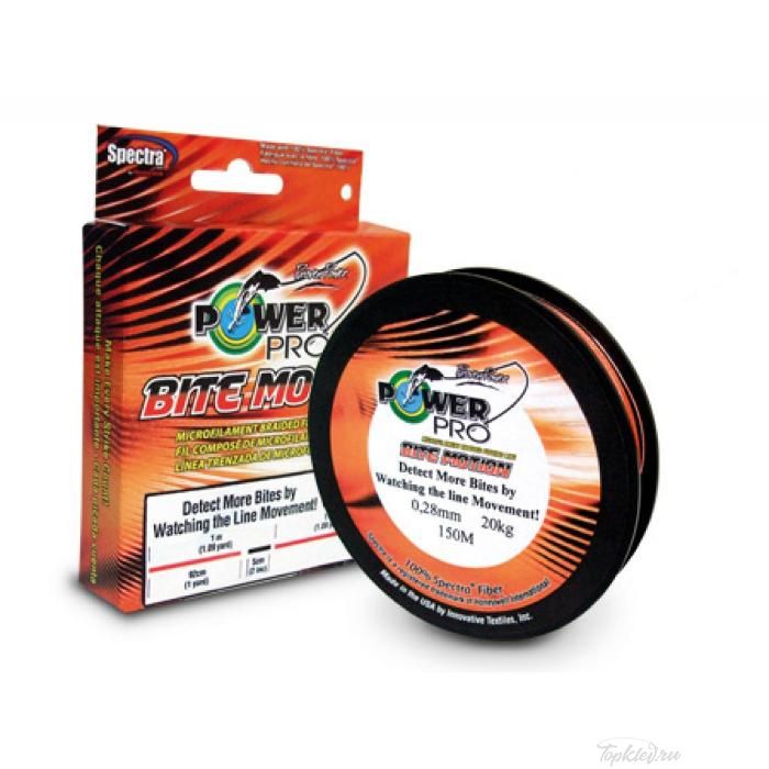 Шнур плетеный Power Pro 150м оранжевая 0,13/8кг