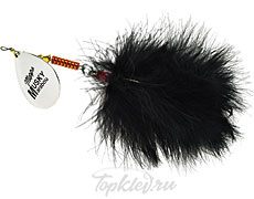 Блесна вращающаяся Mepps "Giant Marabou AG NOIR" блистер