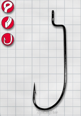 Крючок Gamakatsu Worm 34 (SPR) (BL) №1/0 (6шт.)