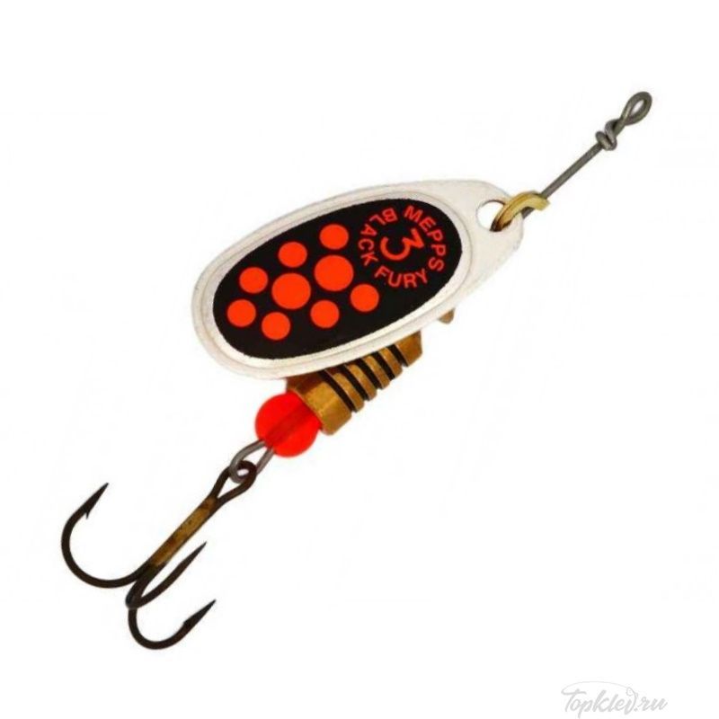 Блесна вращающаяся Mepps Black Fury 3, Silver/Orange ( уп.5шт.)