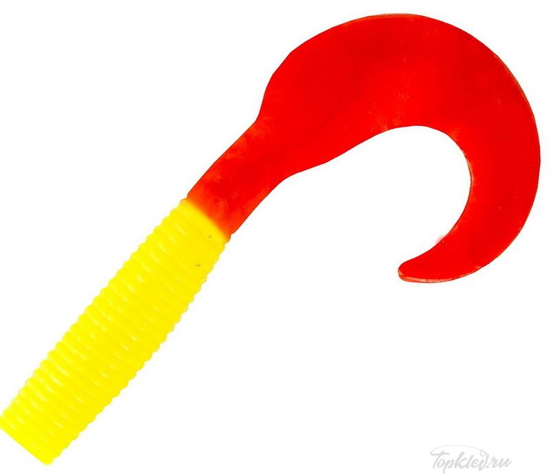 Приманка мягкая Allvega "Flutter Tail Grub" 5,5см 1,8г (10шт.) цвет solid yellow RT