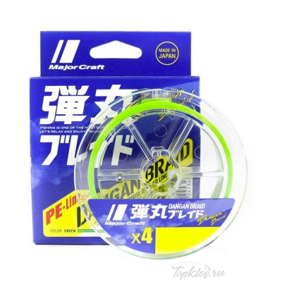 Шнур плетеный Major Craft 200m X4 (зеленый) DB4-200/1.5GR