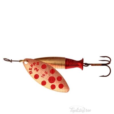 Блесна вращающаяся Mepps "Aglia Longue Heavy CU PTS ROUGE" блистер №1+ (12г)