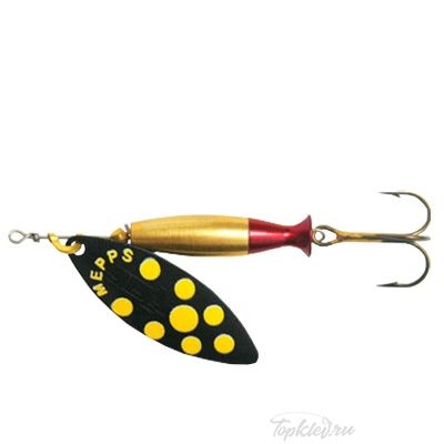 Блесна вращающаяся Mepps "Aglia Longue Heavy NR PTS JAUNE" блистер №1 (8г)
