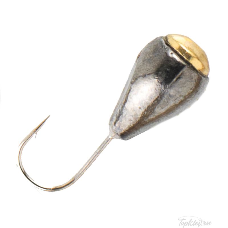 Мормышка вольфрамовая Dixxon DS Fishing Капля с коронкой с отверстием d6,0, черный никель (5 шт)