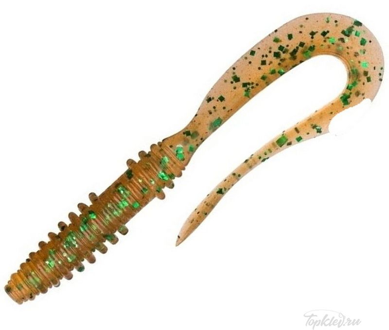 Приманка силиконовая Keitech Mad Wag 4.5" EA#02 Peach Green FLK