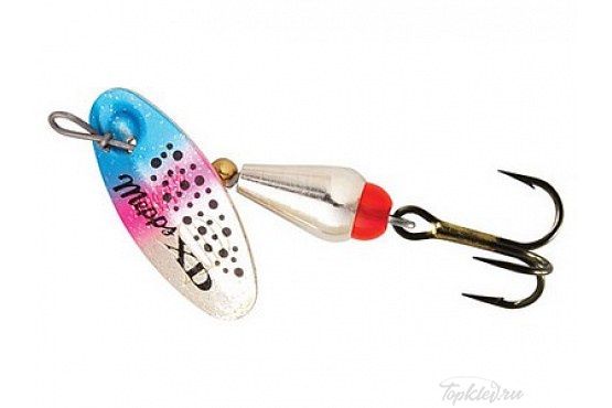 Блесна вращающаяся Mepps "XD TRI FLUO AG/RAIN" блистер №3