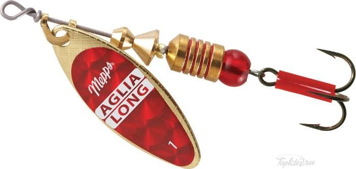 Блесна вращающаяся Mepps "Longue Redbo CU" блистер №1