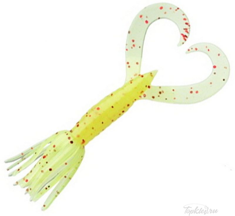 Приманка силиконовая Keitech Little Spider 3" PAL #01 Chartreuse Red Flake