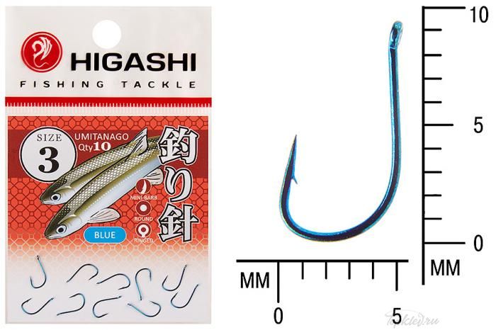 Крючок Higashi Umitanago ringed #3 Blue