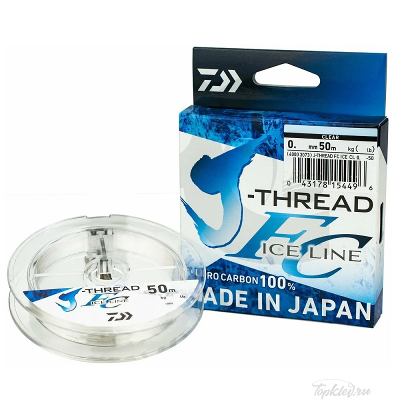 Флюорокарбон Daiwa J-Thread Fluoro Carbon Ice Line (0.19 мм, 50 м)