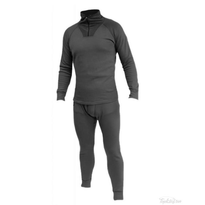Комплект термобелья Woodland "Microfiber Polar ZIP Thermo" темно-серый р. XL
