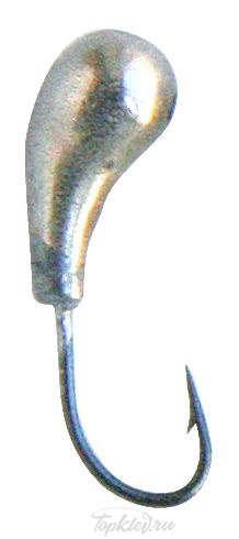 Мормышка вольфрамовая Dixxon-Rus Чесночинка с отверстием d3, никель (10шт)
