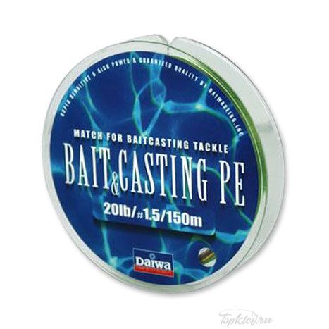 Шнур плетёный PE Daiwa - BAIT CASTING PE 150м #1.0 multicolor 6,5кг.
