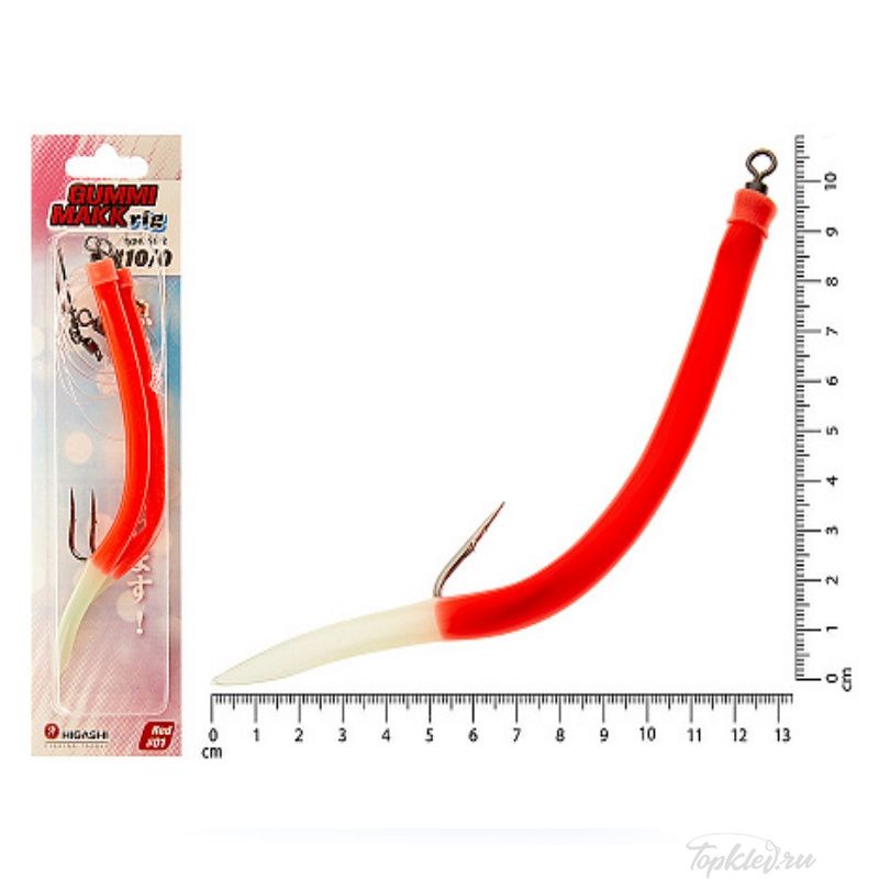 Оснастка Higashi Gummi Makk rig SB2 #01 Red #10-0 Оснастка Higashi Gummi Makk rig SB2 #01 Red #10-0