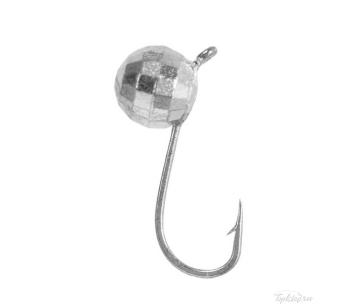 Мормышка вольфрамовая Dixxon-Rus Шар с ушком фигурный d2,5 серебро (10шт)