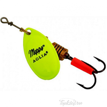 Блесна вращающаяся Mepps "Aglia Fluo Chartr" №0 (2,5г) на подложке 1 шт.