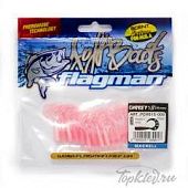 Мягкая приманка Flagman твистер Cheesy 1,5" pearly pink 15pc macrell