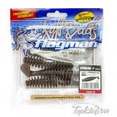 Мягкая приманка Flagman виброхвост Prime 4" green pumpkin 5pc squid