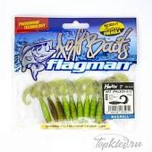 Мягкая приманка Flagman твистер Helix 2" green pumpkin/lime 12pc macrell