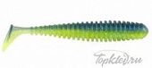 Приманка Мягкая Berkley Powerbait Power Swimmer 11cm (6шт) Electric Blue Chartreuse