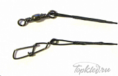 Поводок с усиленой застежкой и вертлюгом Rapala 17RA-MLVTPSC15