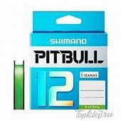 Шнур плетёный PE Shimano PL-M62R PITBULL PE12 200m GREEN #0.8 8,3kg.