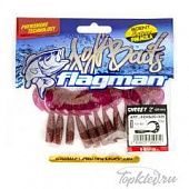 Мягкая приманка Flagman твистер Cheesy 2" UV lilac 12pc squid