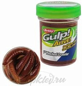 Приманка съедобная червь плавающий Berkley Gulp! ALIVE Floating CRAWLER 2,5cm (14шт) 1oz NTCRLR