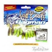 Мягкая приманка Flagman твистер Moon 2" green pumpkin/lime 12pc anis