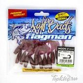 Мягкая приманка Flagman твистер Moon 2" UV lilac 12pc garlic