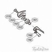 Запасная часть для катушки Shimano LINE ROLLER ролик лесоукладывателя в сборе (RD17672)