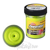 Паста форелевая Berkley PowerBait Extra Scent Glitter Chatreuse Cheese