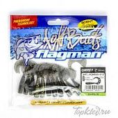 Мягкая приманка Flagman твистер Cheesy 2" silver phantom 12pc garlic
