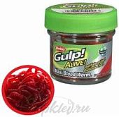 Приманка съедобная мотыль Berkley Gulp! ALIVE BLOODWORMS () 1oz Red