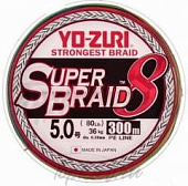Шнур плетеный Yo-Zuri PE SUPERBRAID 8 300m #5.0 5COLOR 36.0Kg (0.38mm)