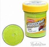 Паста форелевая Berkley PowerBait NATURAL SCENT Glitter TROUT BAIT 50gr LIVER - CHARTREUSE