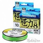 Шнур плетеный Shimano Kairiki 8 PE 150м зеленый 0.28mm/29kg