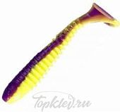 Приманка Berkley Flex Rib Shad 9cm (75шт) PURPLE CHARTREUSE