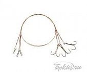 Поводок Flagman 1X7 с тройником #4 7волокон 8кг 30см (3шт)