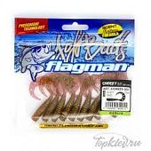 Мягкая приманка Flagman твистер Cheesy 2,5" dusty razz 10pc garlic