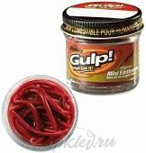 Приманка съедобная черви навозные мелкие Berkley Gulp! MINI EARTHWORMS 2.5CM RED