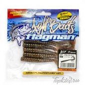 Мягкая приманка Flagman виброхвост Sly 4" brown flash 6pc salmon