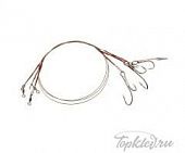 Поводок Flagman 1X7 с двойником #2 7волокон 10кг 25см (3шт)