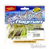Мягкая приманка Flagman твистер Moon 2,5" green pumpkin/lime 10pc salmon
