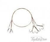 Поводок Flagman 1X7 с тройником #6 7волокон 8кг 30см (3шт)