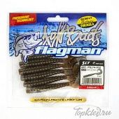 Мягкая приманка Flagman виброхвост Sly 4" green pumpkin 6pc squid