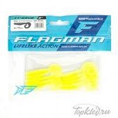 Мягкая приманка Flagman виброхвост TT-Grub 2.0'' #127 Lime Chartreuse