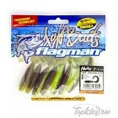 Мягкая приманка Flagman твистер Helix 3" green pumpkin/lime 8pc salmon